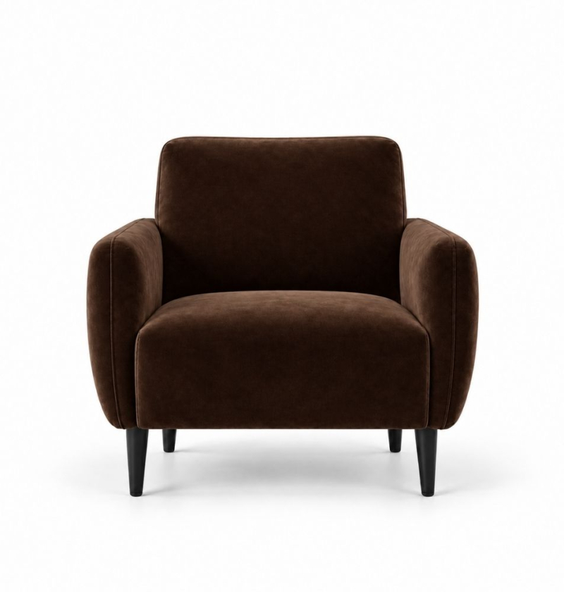Ghế Sofa Armchair VIP - Nhung Nâu Chocolate