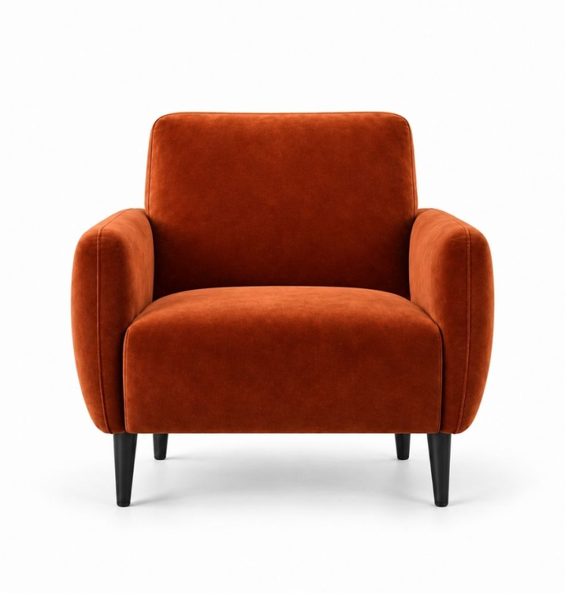 Ghế Sofa Armchair VIP - Nhung Cam Đất