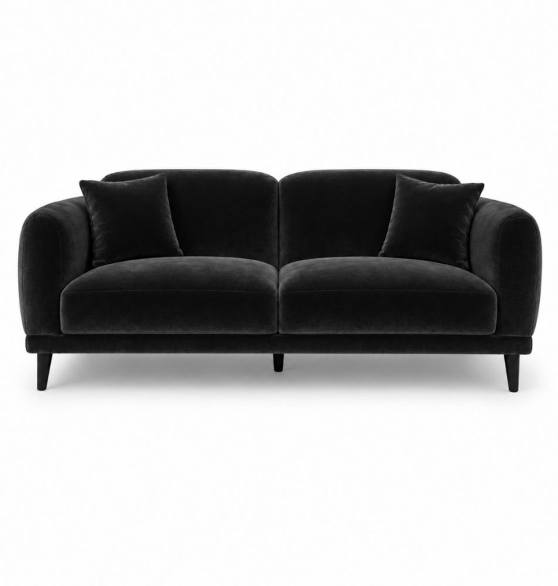 Sofa Đôi Lounge - Nhung Đen