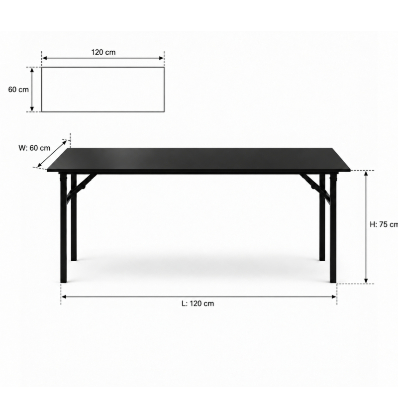 Bàn Sự Kiện Chữ Nhật - 120 × 60 cm