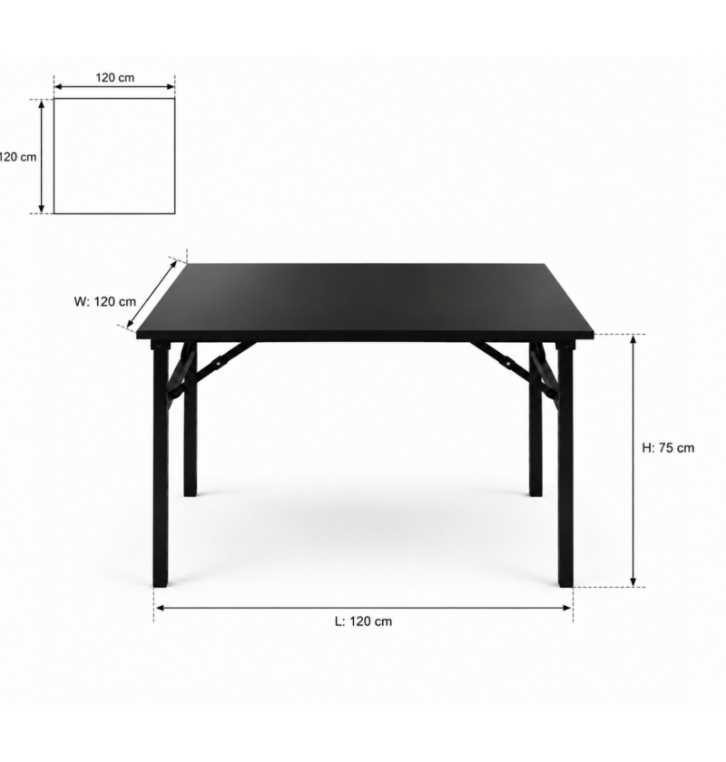 Bàn Sự Kiện Vuông - 120 × 120 cm