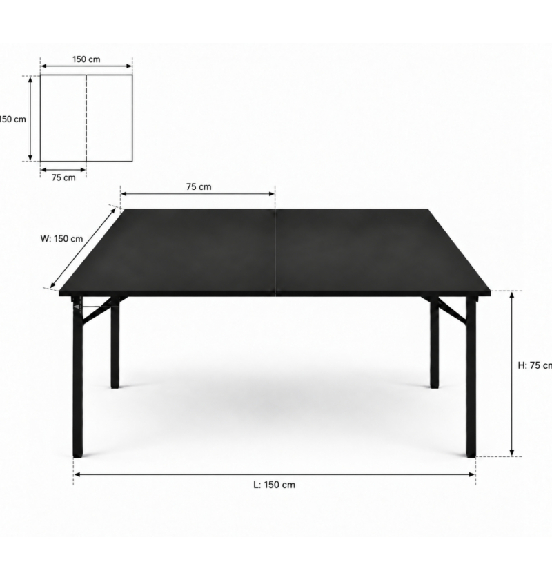 Bàn Sự Kiện Vuông - 150 × 150 cm