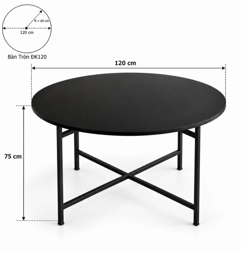 Bàn Tiệc Tròn - ĐK120