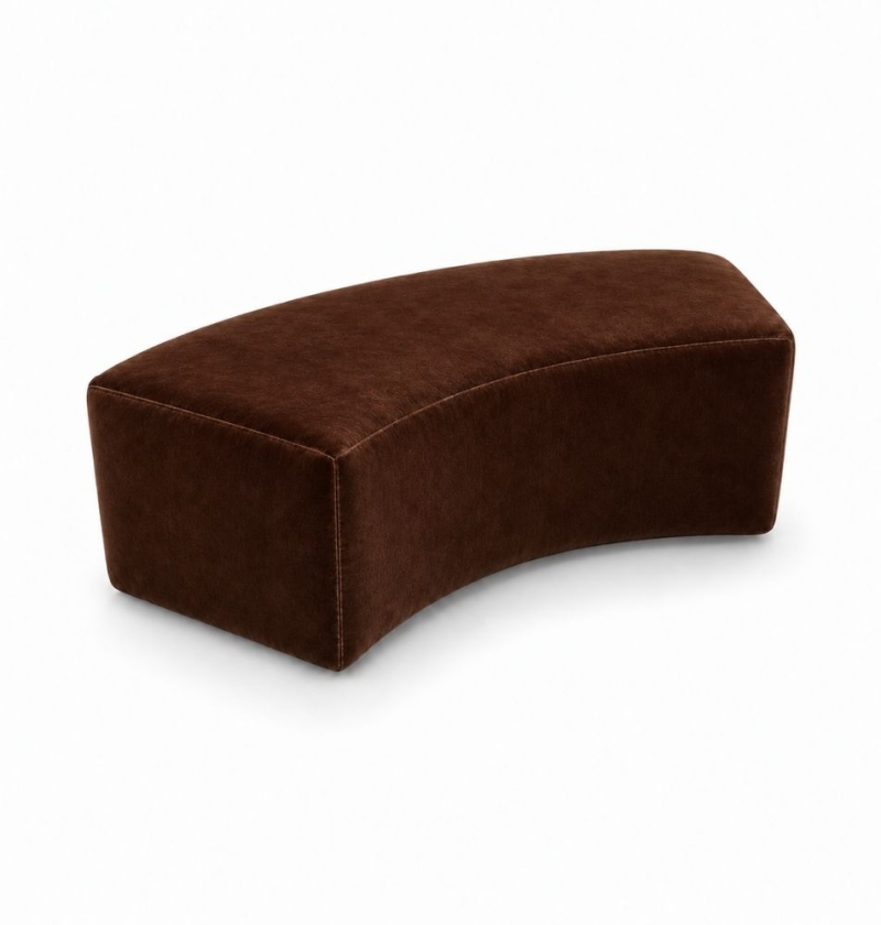 Ghế Băng Wave Module - Nhung Nâu Chocolate