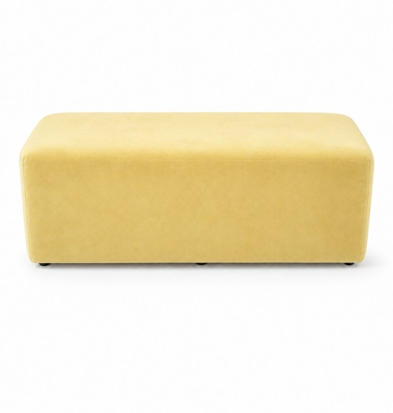 Ghế Bench Dài - Nhung Vàng Bơ