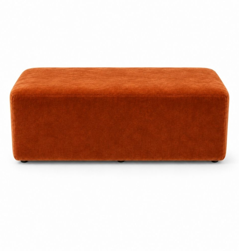 Ghế Bench Dài - Nhung Cam Đất