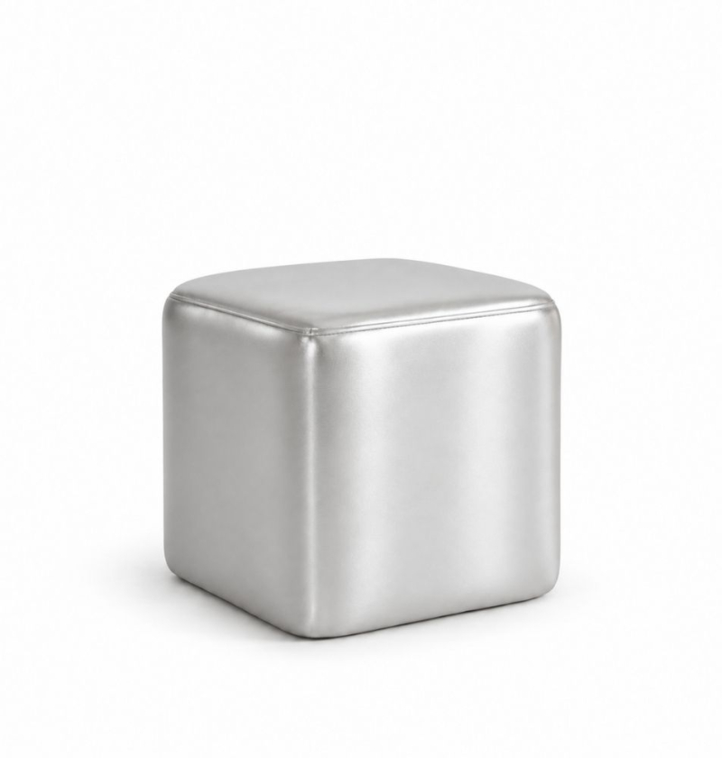 Đôn Vuông Metallic - Bạc