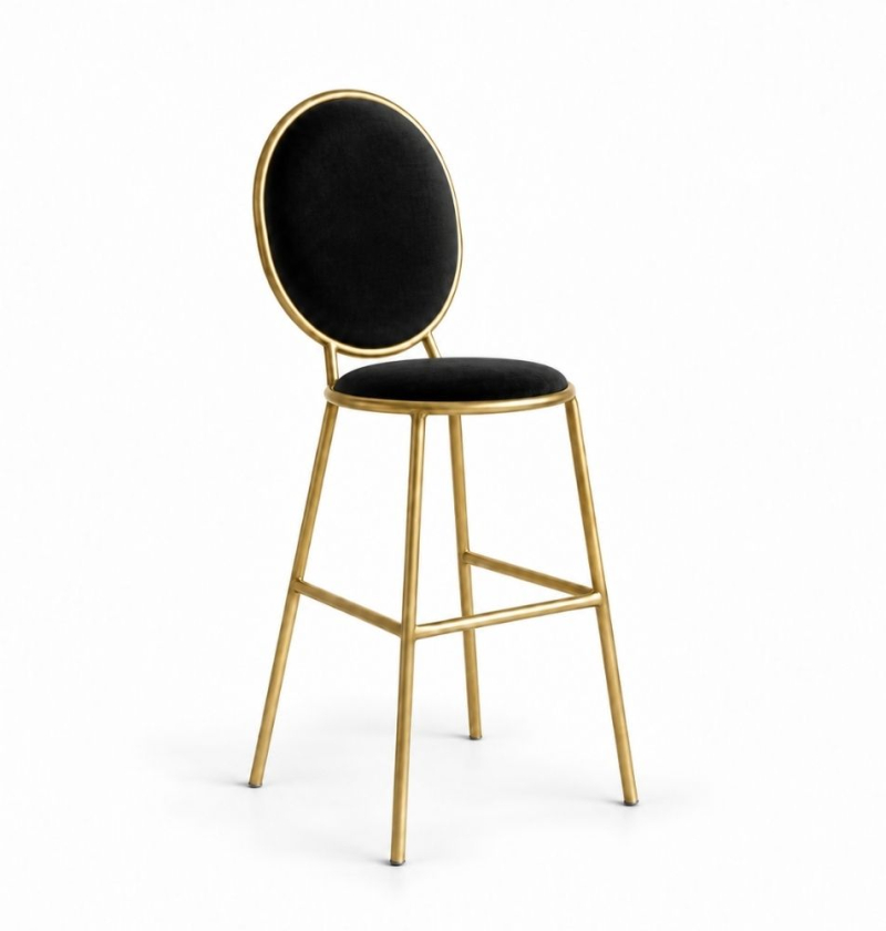 Ghế Shell Bar - Nhung Đen