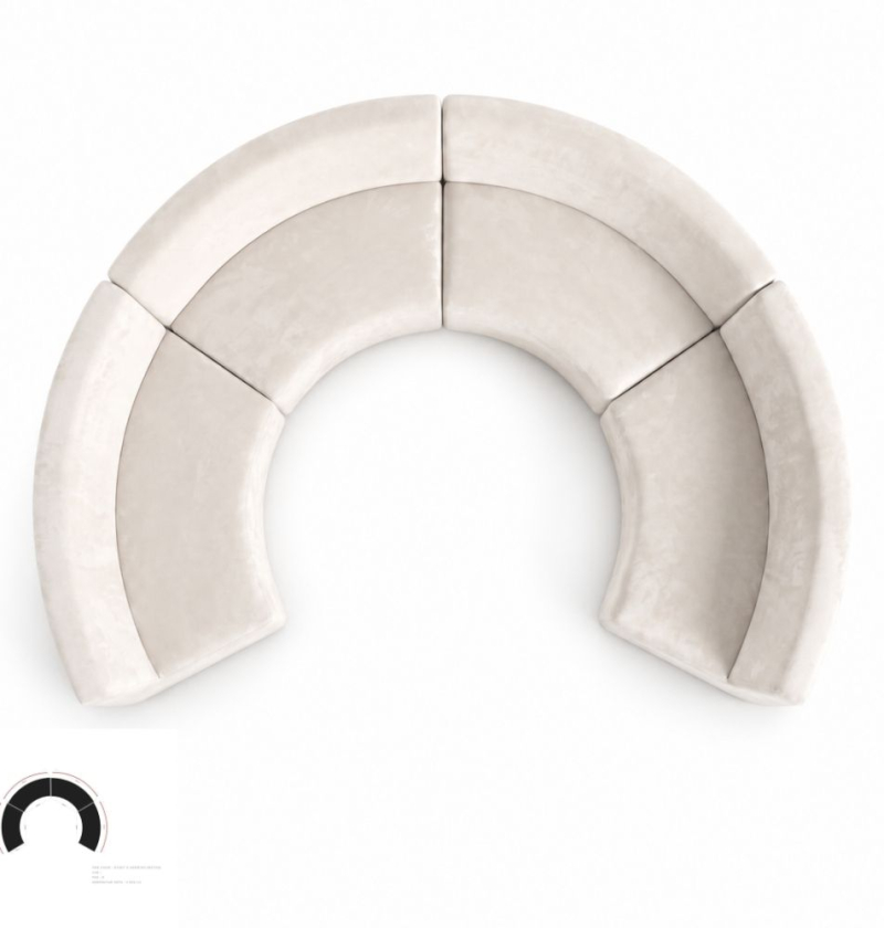 Sofa Vòng Cung 4 Module Lưng Lớn