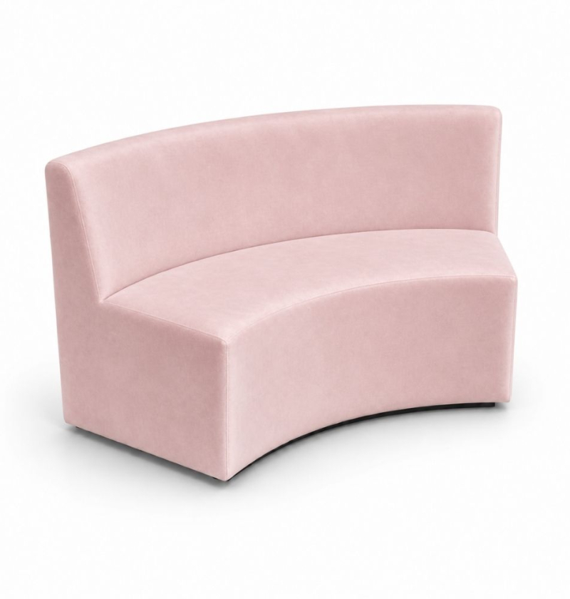 Sofa Module Lưng Lớn - Nhung Hồng Đào