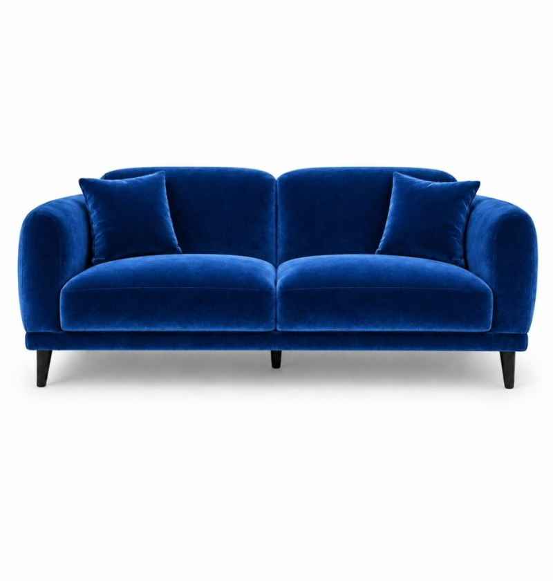 Sofa Đôi Lounge - Nhung Xanh Cobalt